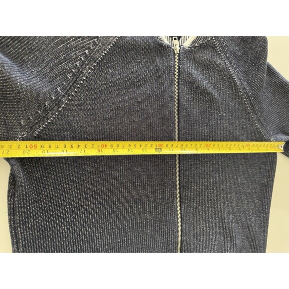 TOMMY HILFIGER sweater Cardigan Men's MEDIUM Knit Bomber Zip Up Stand Up Collar - Picture 8 of 16